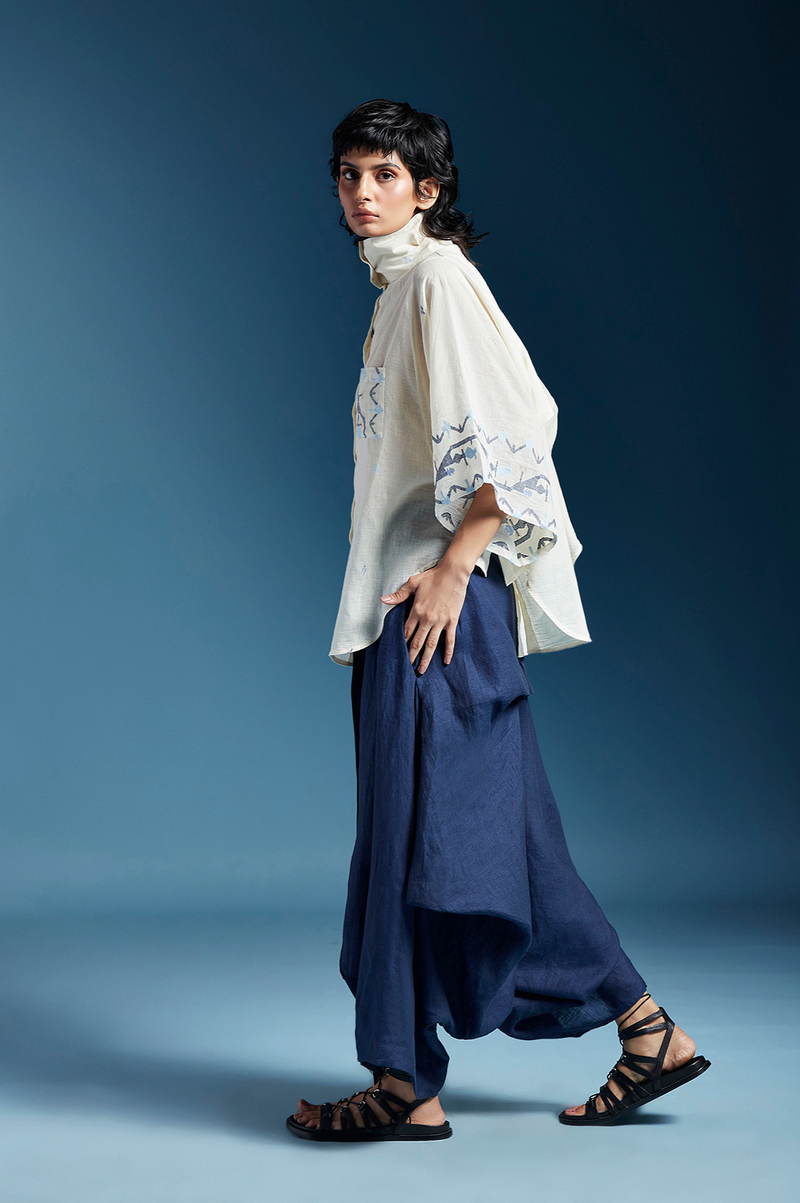Dela Shirt-White cotton by Chola in white color for women in Singapore