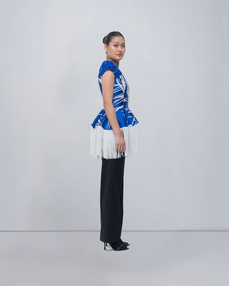 Bea Top viscose top/shirt by Leh Studios in ivory for women in Singapore
