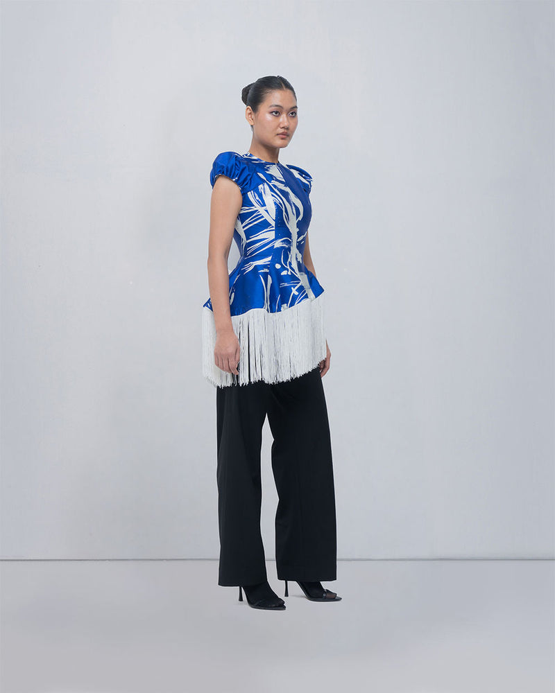 Bea Top viscose top/shirt by Leh Studios in ivory for women in Singapore
