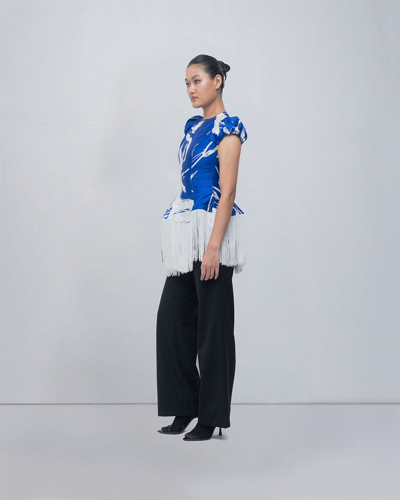 Bea Top viscose top/shirt by Leh Studios in ivory for women in Singapore