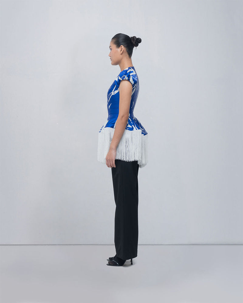 Bea Top viscose top/shirt by Leh Studios in ivory for women in Singapore