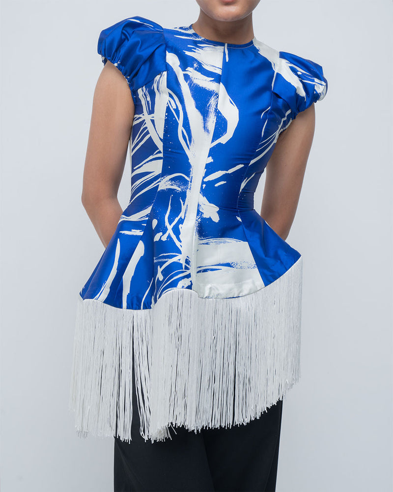 Bea Top viscose top/shirt by Leh Studios in ivory for women in Singapore