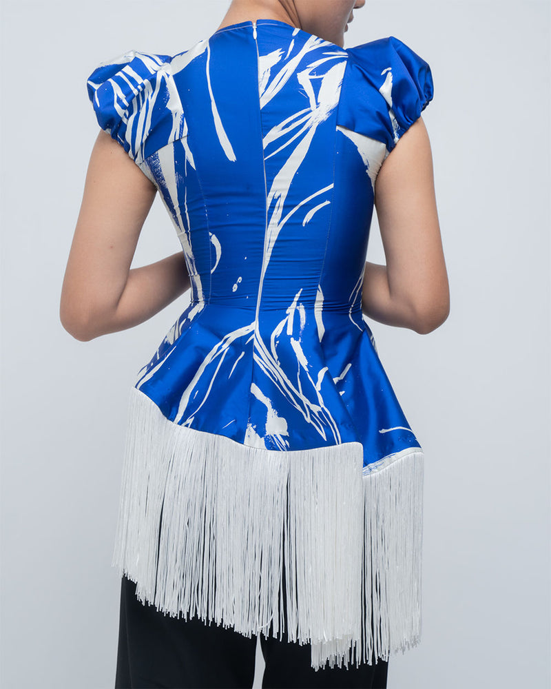Bea Top viscose top/shirt by Leh Studios in ivory for women in Singapore