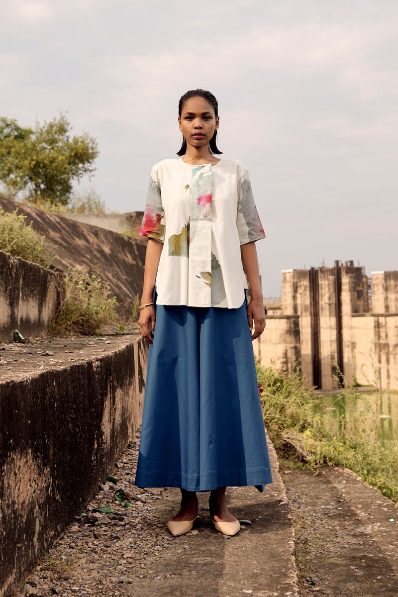 Silia top cotton by Khara Kapas in white for women in Singapore