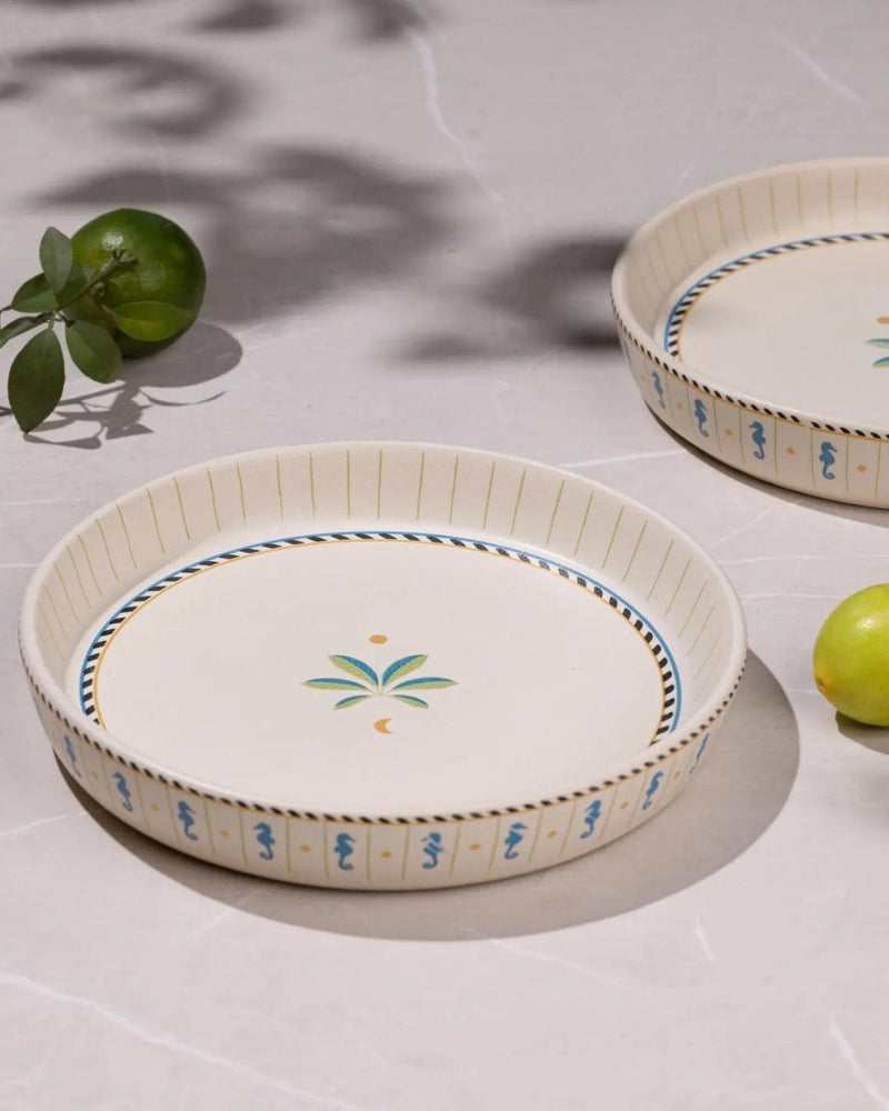 Mirissa Tall Edge Platter - Petit linen by Gado Living for in Singapore
