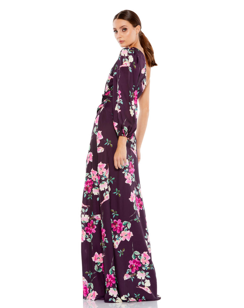 MD-2634 One Shoulder Gown-Purple by Mac Duggal in purple color for women in Singapore
