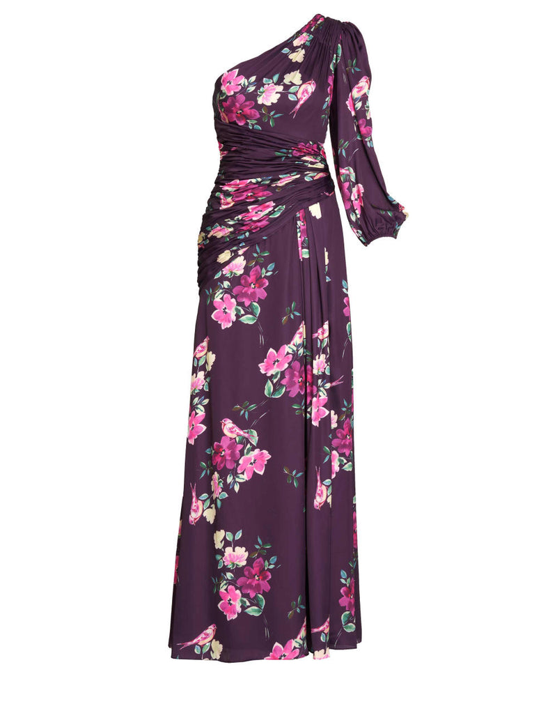 MD-2634 One Shoulder Gown-Purple by Mac Duggal in purple color for women in Singapore