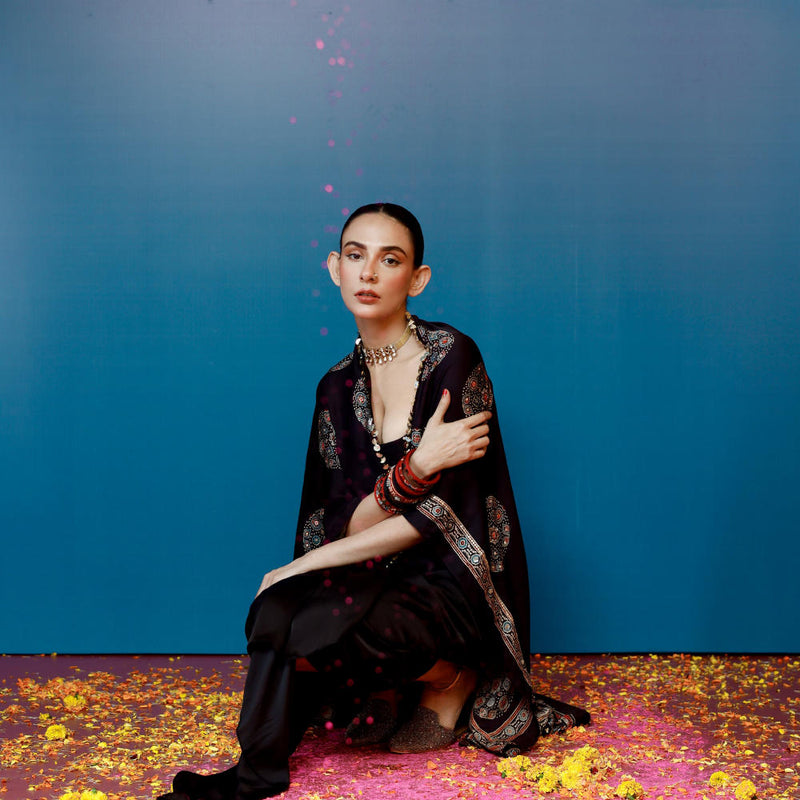 Aaram Ajrakh Drape Dress