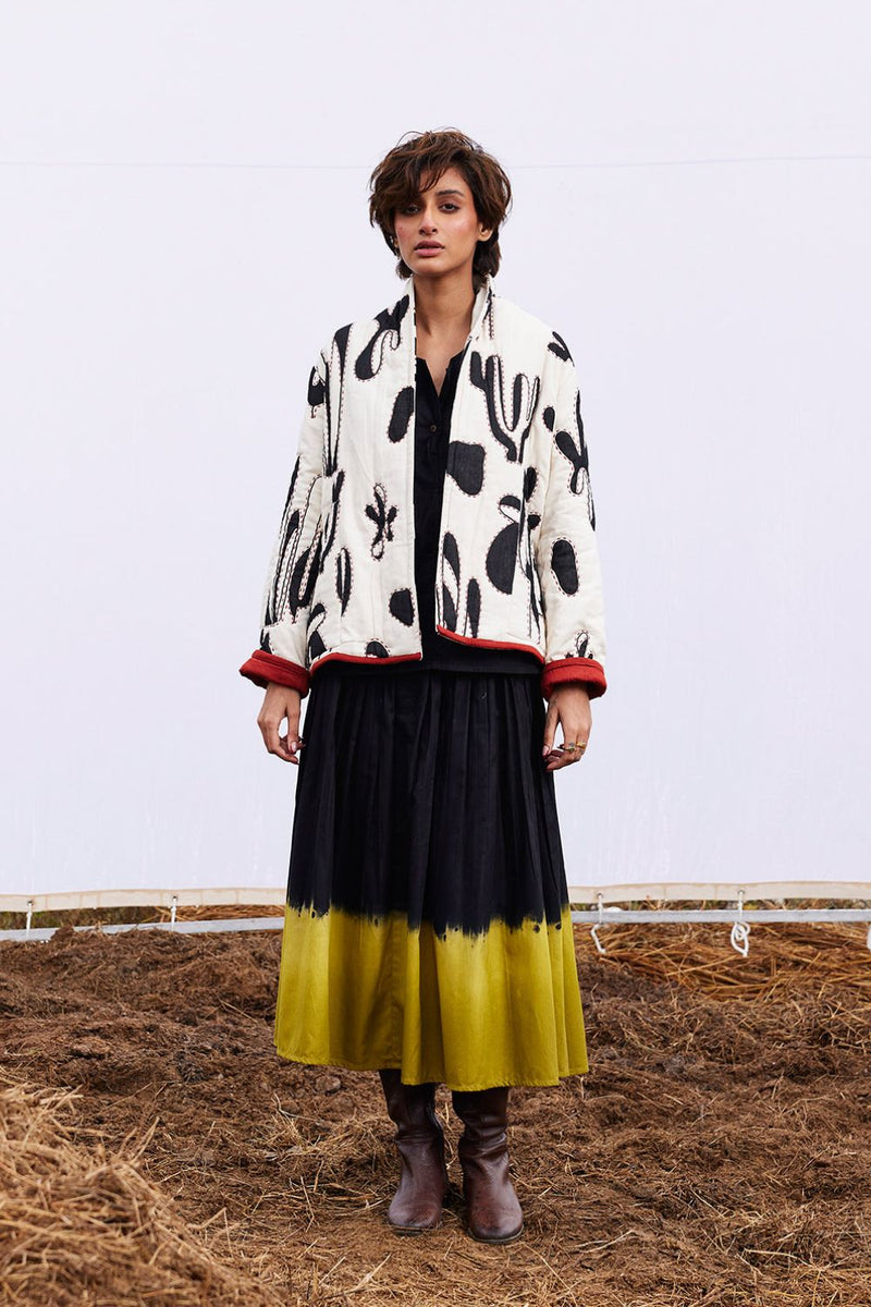 Midnight jacket cotton by Khara Kapas in white for women in Singapore