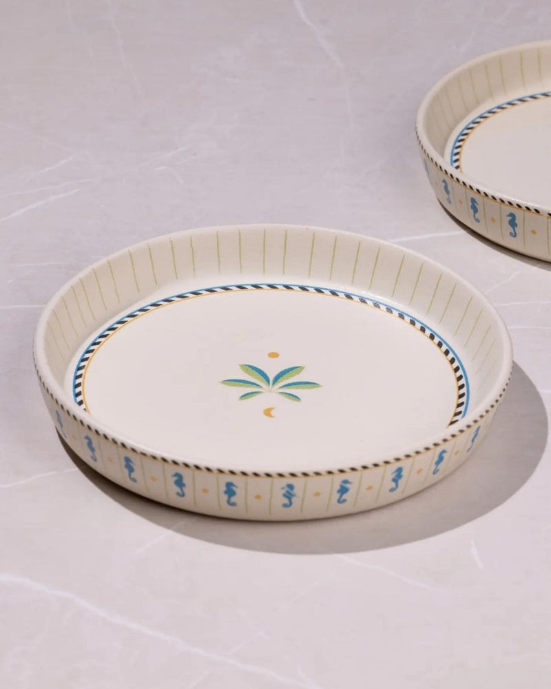 Mirissa Tall Edge Platter - Petit linen by Gado Living for in Singapore