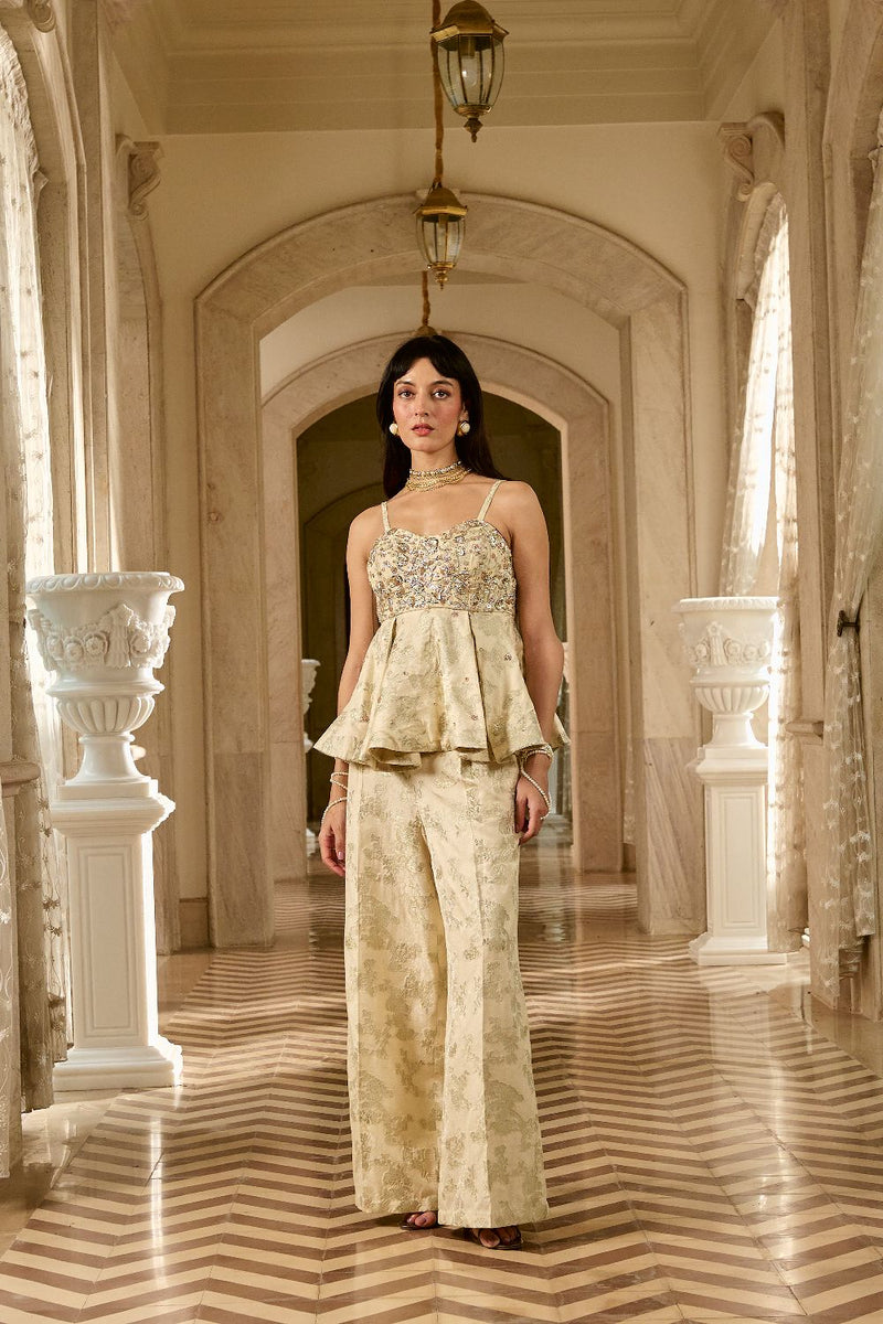 PH-2752 GRETA PEPLUM SET by Paulmi & Harsh for women in Singapore