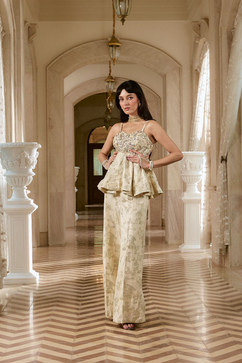 PH-2752 GRETA PEPLUM SET by Paulmi & Harsh for women in Singapore
