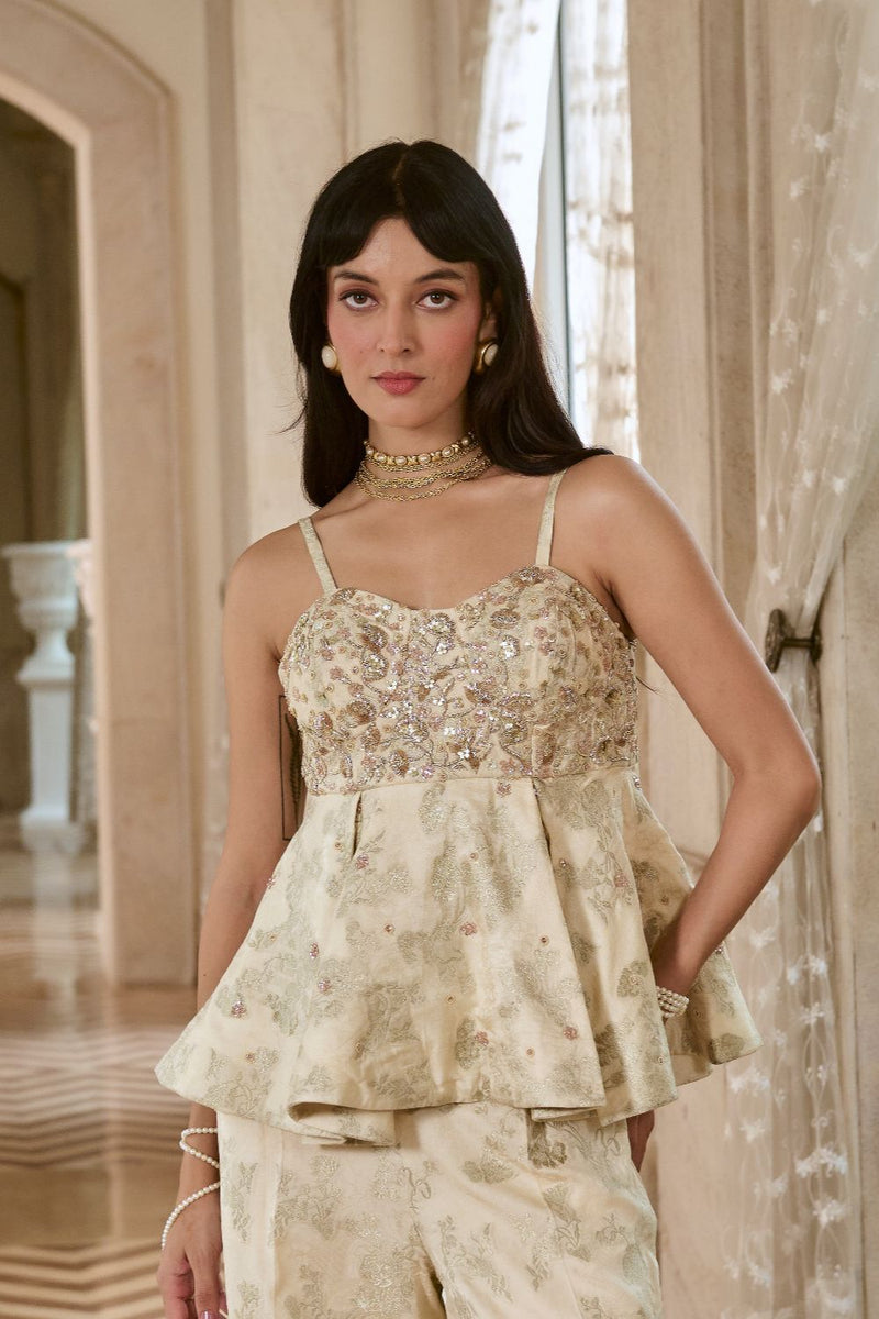 PH-2752 GRETA PEPLUM SET by Paulmi & Harsh for women in Singapore