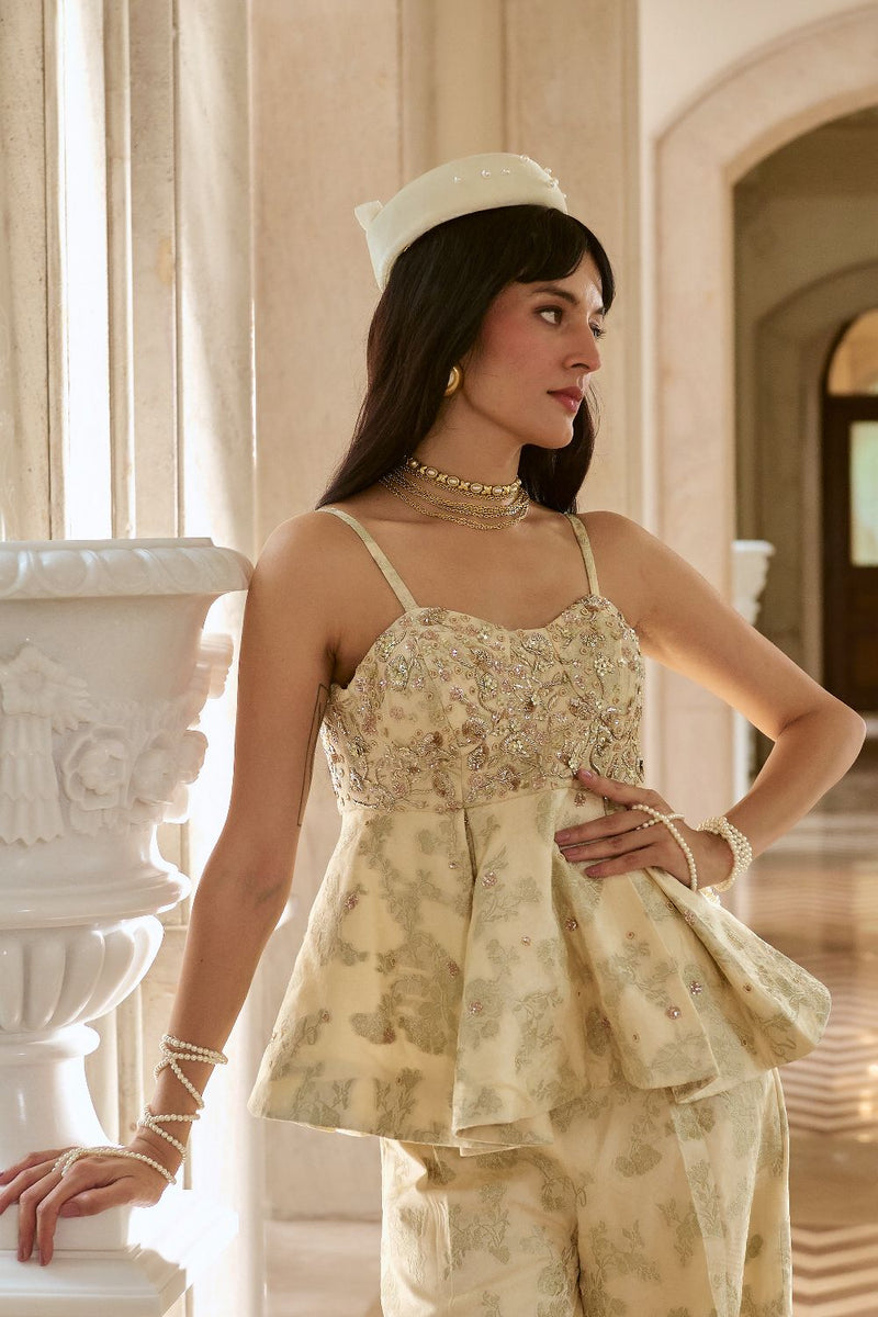 PH-2752 GRETA PEPLUM SET by Paulmi & Harsh for women in Singapore