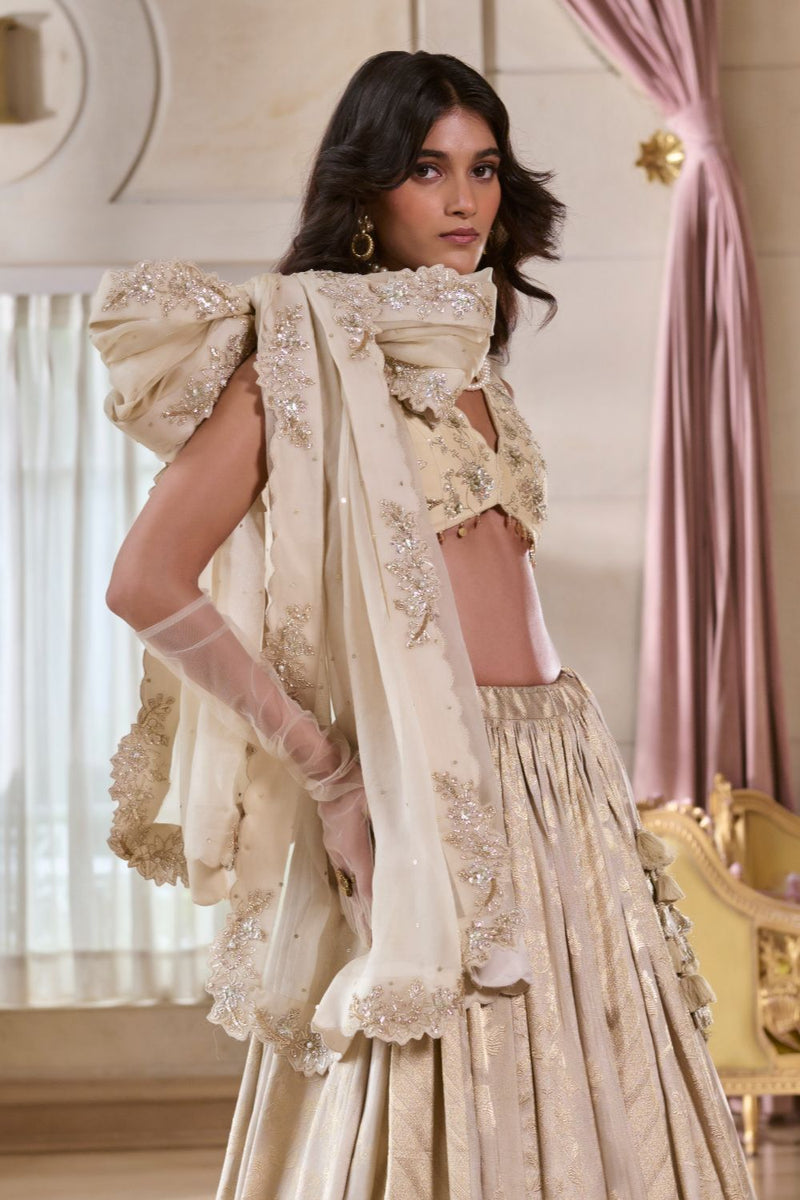 PH-2756 ARUNA LEHENGA SET tissue by Paulmi & Harsh for women in Singapore