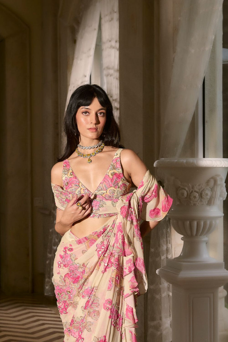 PH-2760 ELETTRA SAREE SET by Paulmi & Harsh for women in Singapore