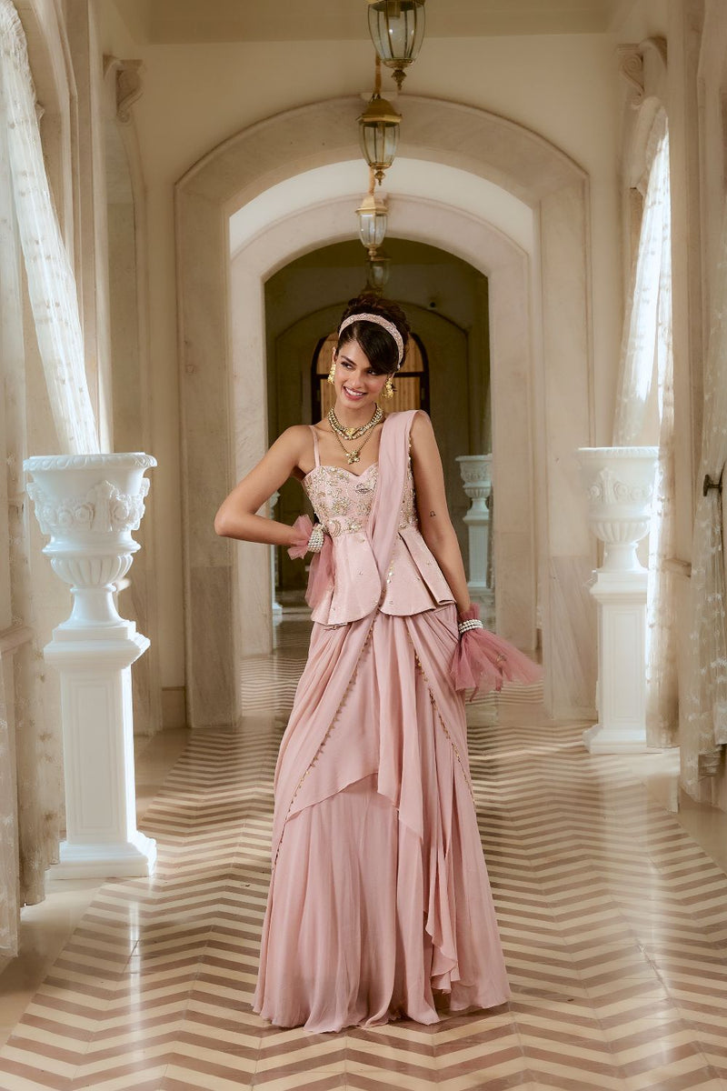 PH-2767 PAOLA SAREE SET by Paulmi & Harsh for women in Singapore