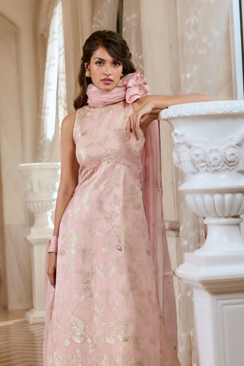PH-2768 CHIARA KURTA SET – PINK by Paulmi & Harsh for women in Singapore