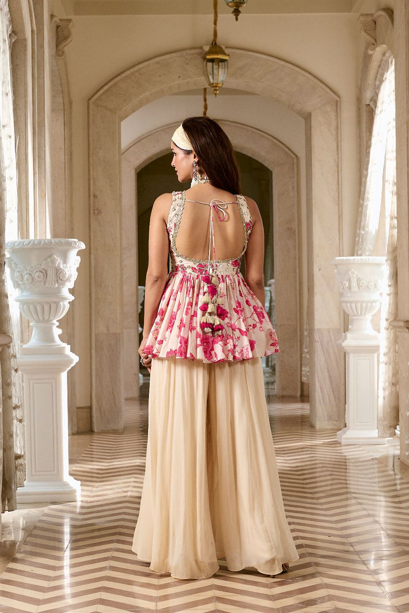 PH-2775 NISHI PEPLUM SET by Paulmi & Harsh for women in Singapore