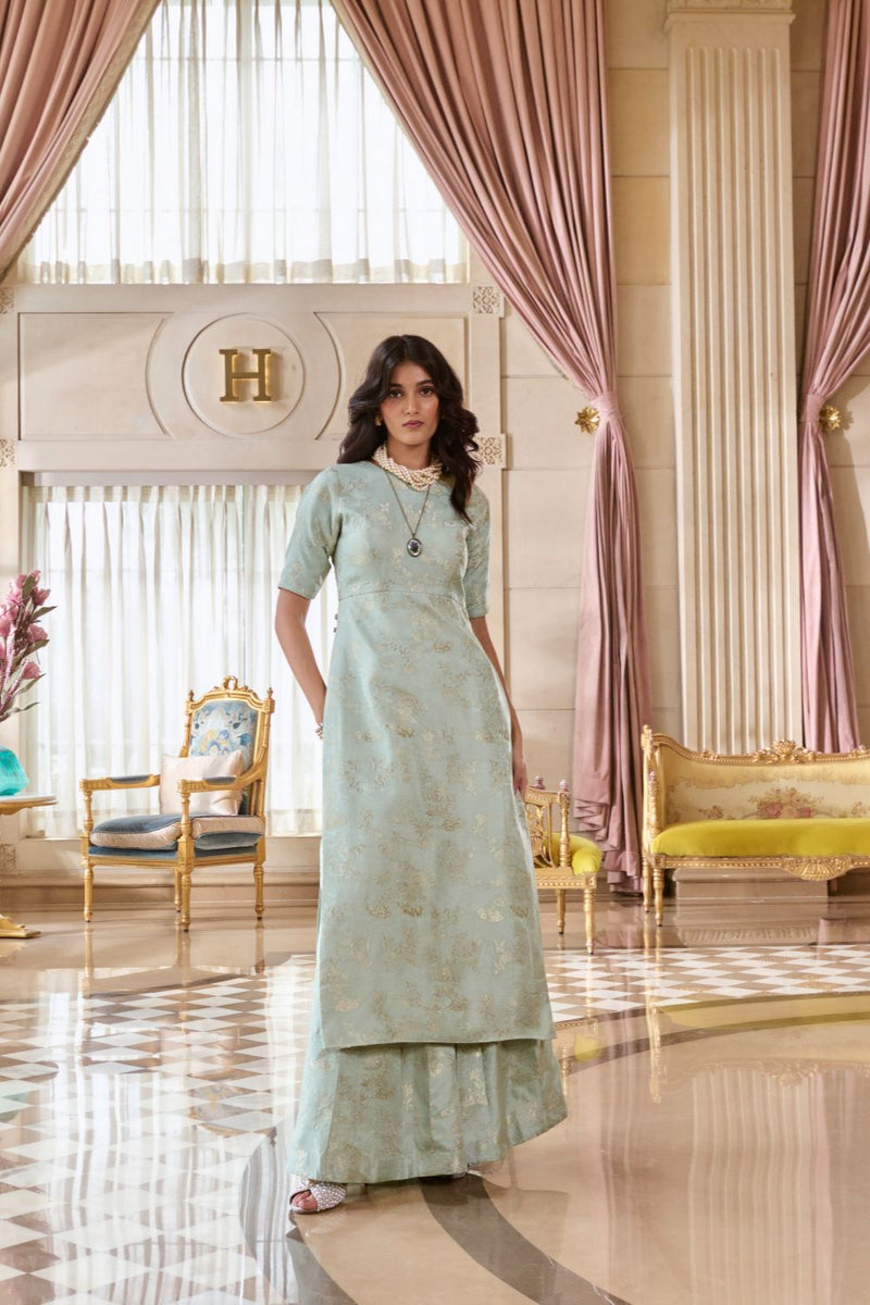 PH-2779 CHIARA KURTA SET – BLUE by Paulmi & Harsh for women in Singapore