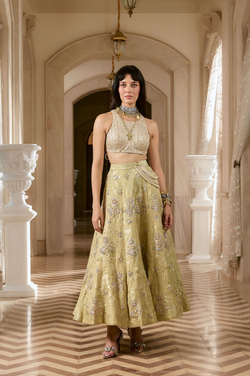 PH-2782 SONAM SKIRT SET by Paulmi & Harsh for women in Singapore