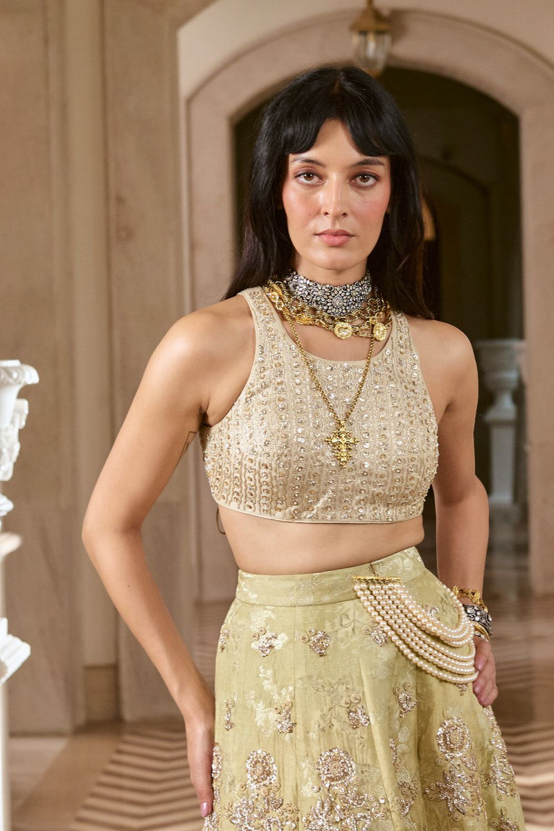 PH-2782 SONAM SKIRT SET by Paulmi & Harsh for women in Singapore