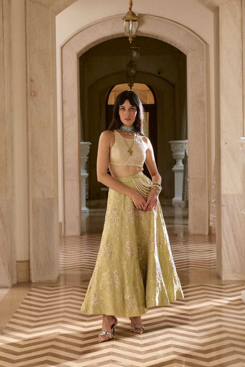 PH-2782 SONAM SKIRT SET by Paulmi & Harsh for women in Singapore