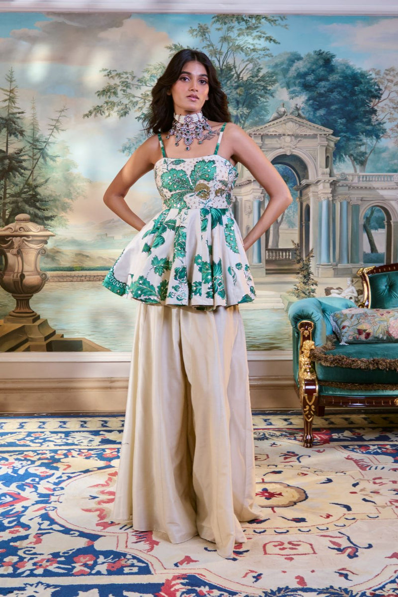 PH-2786 FARAH PEPLUM SET by Paulmi & Harsh for women in Singapore