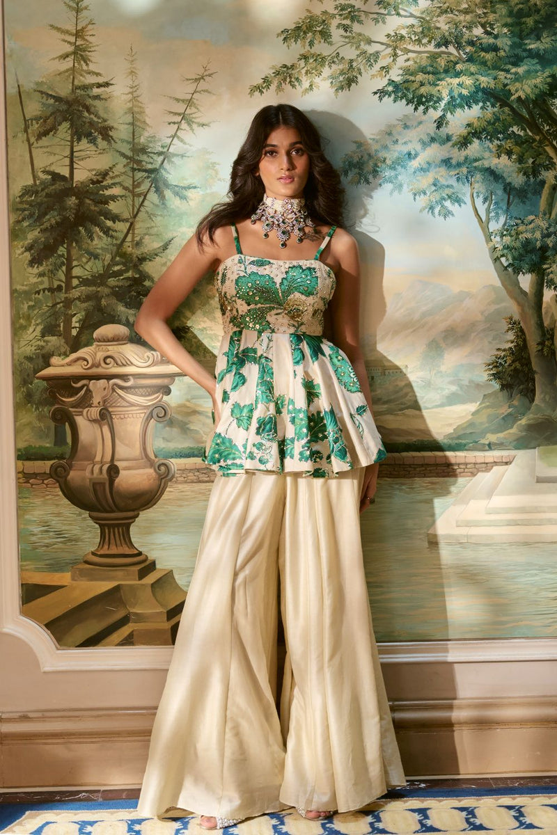 PH-2786 FARAH PEPLUM SET by Paulmi & Harsh for women in Singapore