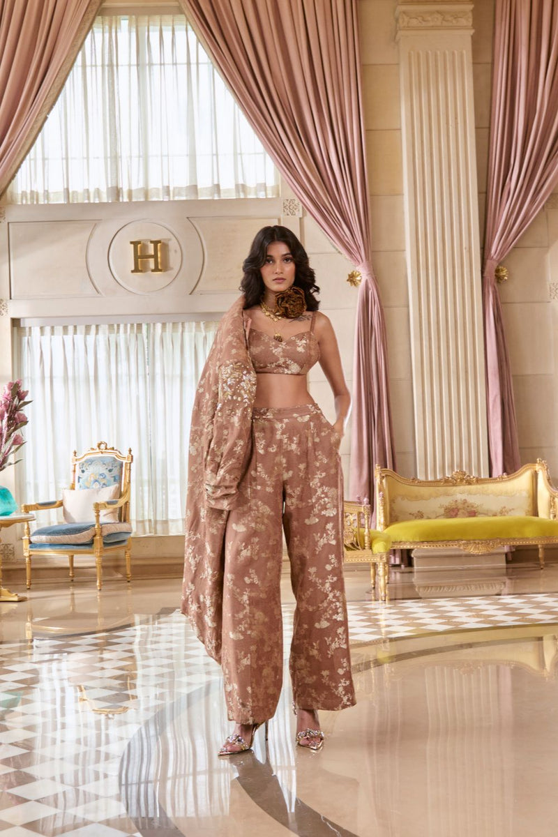 PH-2789 HEMSLEY BLAZER SET by Paulmi & Harsh for women in Singapore