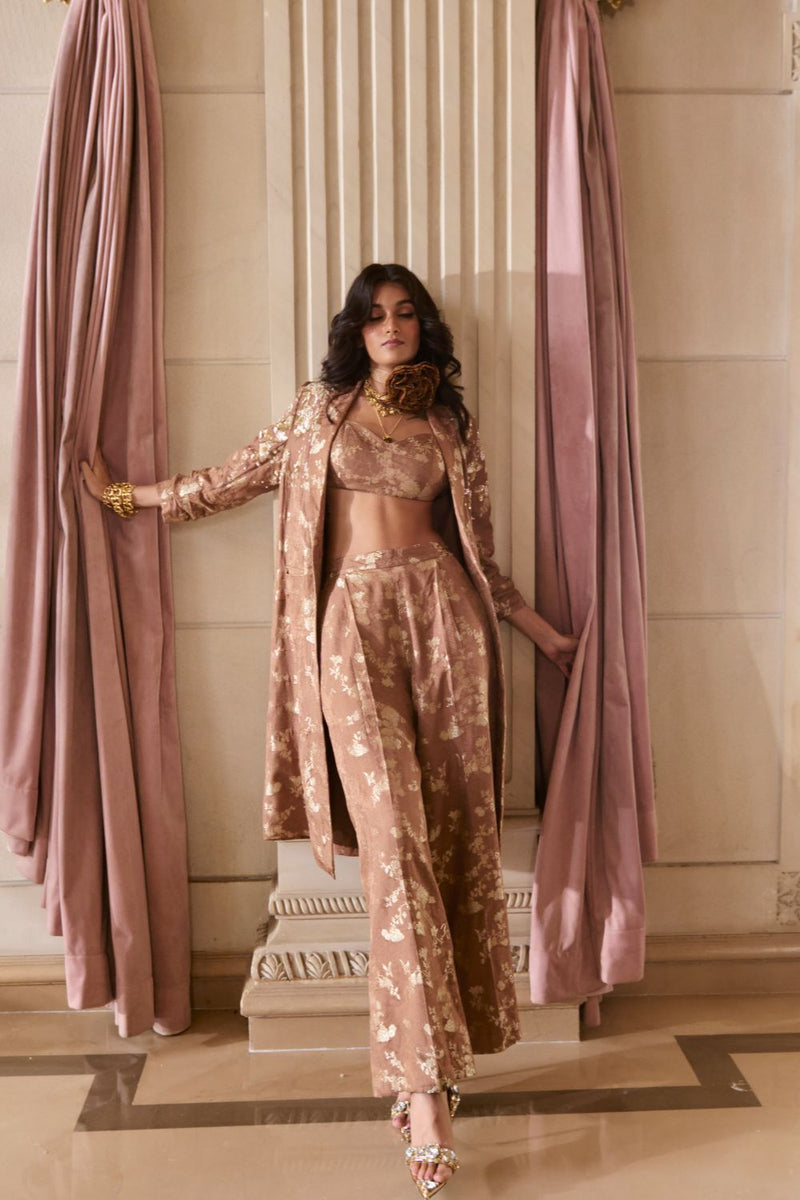 PH-2789 HEMSLEY BLAZER SET by Paulmi & Harsh for women in Singapore