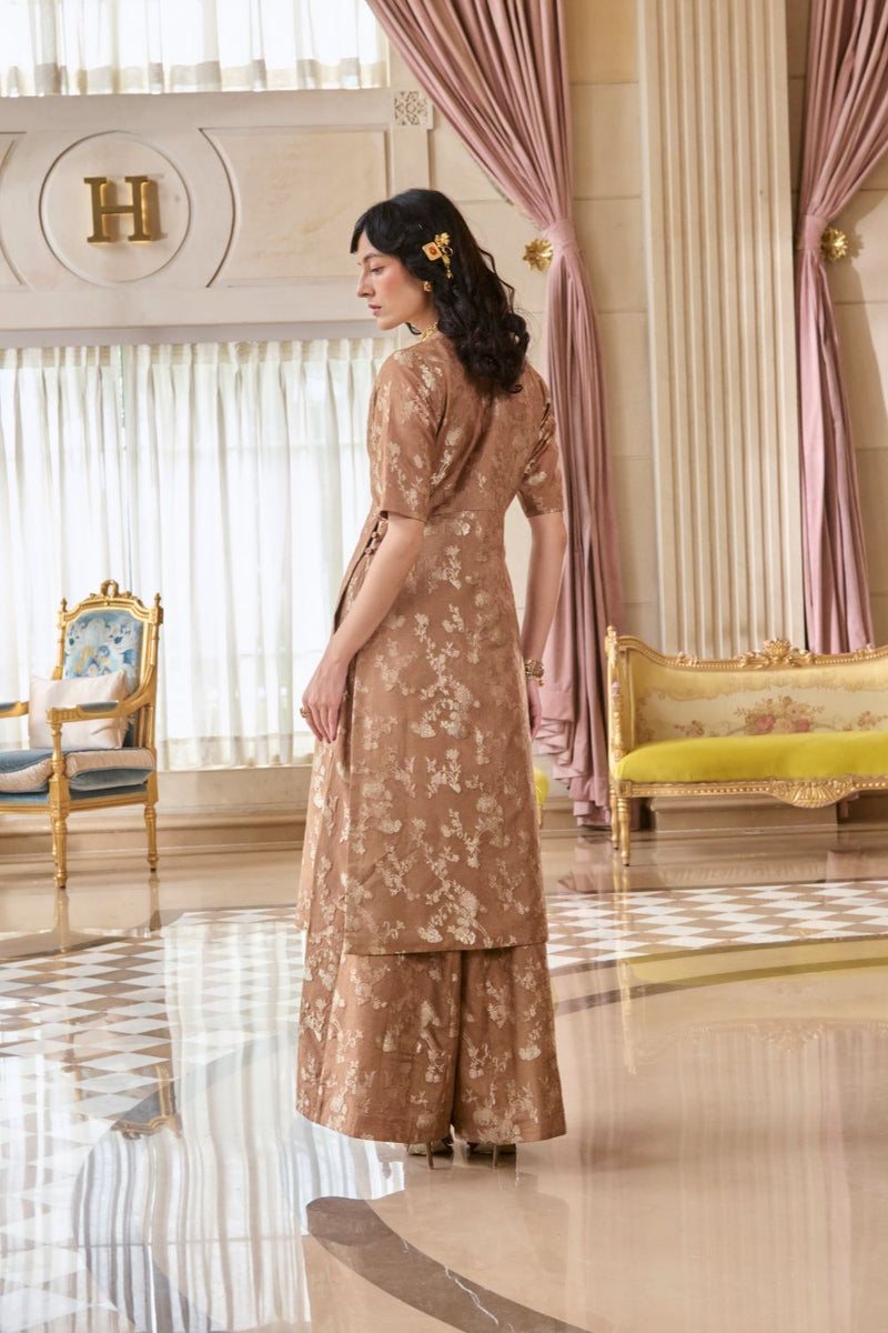 PH-2790 CHIARA KURTA SET – MOCHA by Paulmi & Harsh for women in Singapore