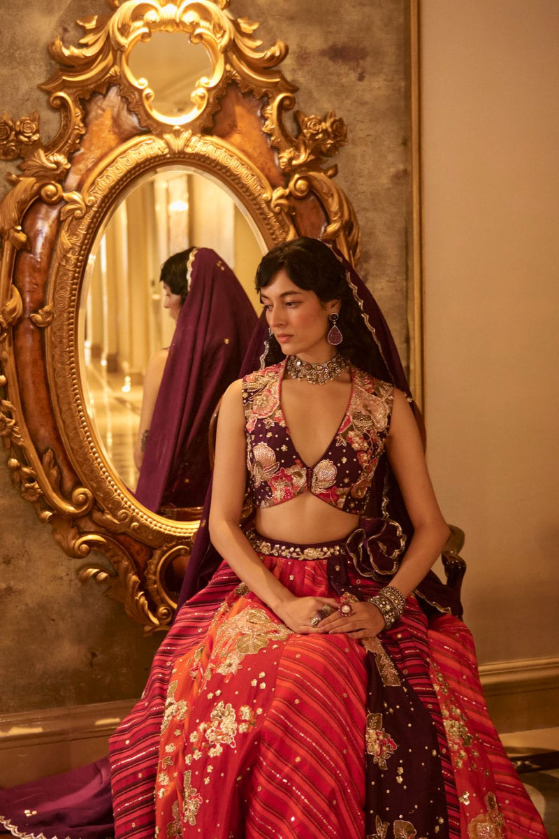 PH-2791 BELLAMY LEHENGA SET by Paulmi & Harsh for women in Singapore