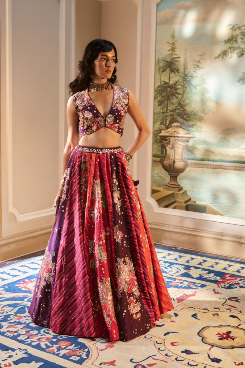 PH-2791 BELLAMY LEHENGA SET by Paulmi & Harsh for women in Singapore