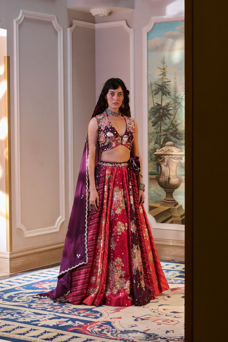 PH-2791 BELLAMY LEHENGA SET by Paulmi & Harsh for women in Singapore
