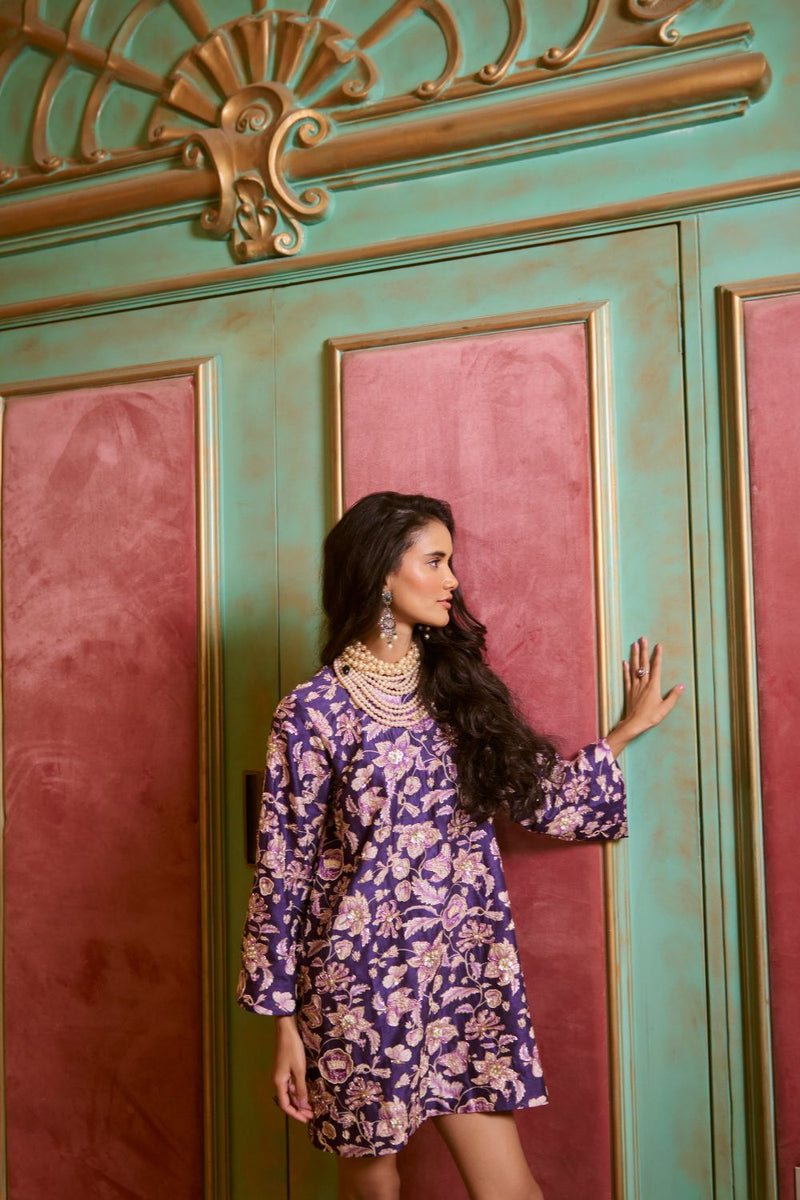 PH-2793 OPHELIA DRESS – GRAPE by Paulmi & Harsh for women in Singapore
