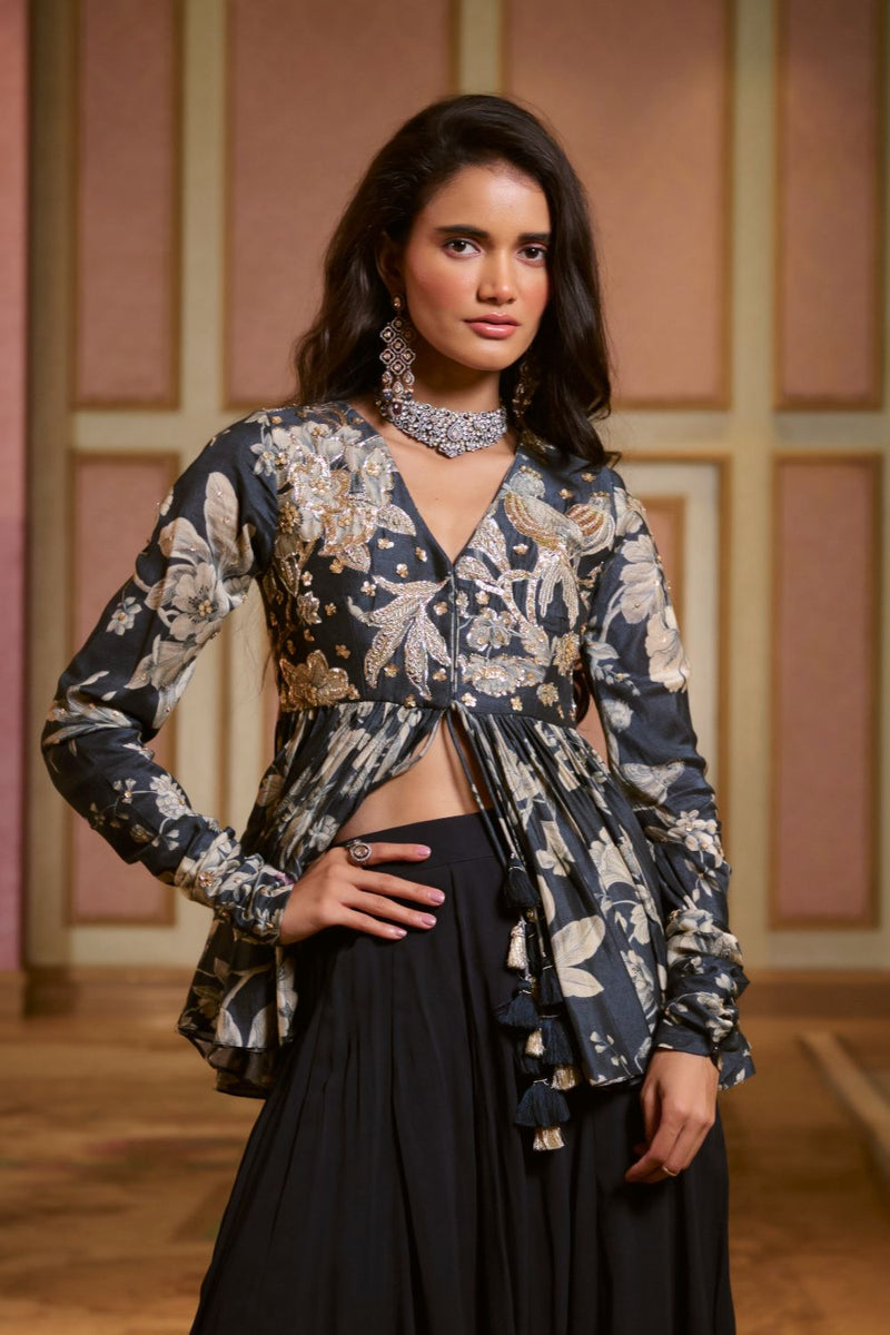 PH-2796 PRIMROSE PEPLUM SET by Paulmi & Harsh for women in Singapore