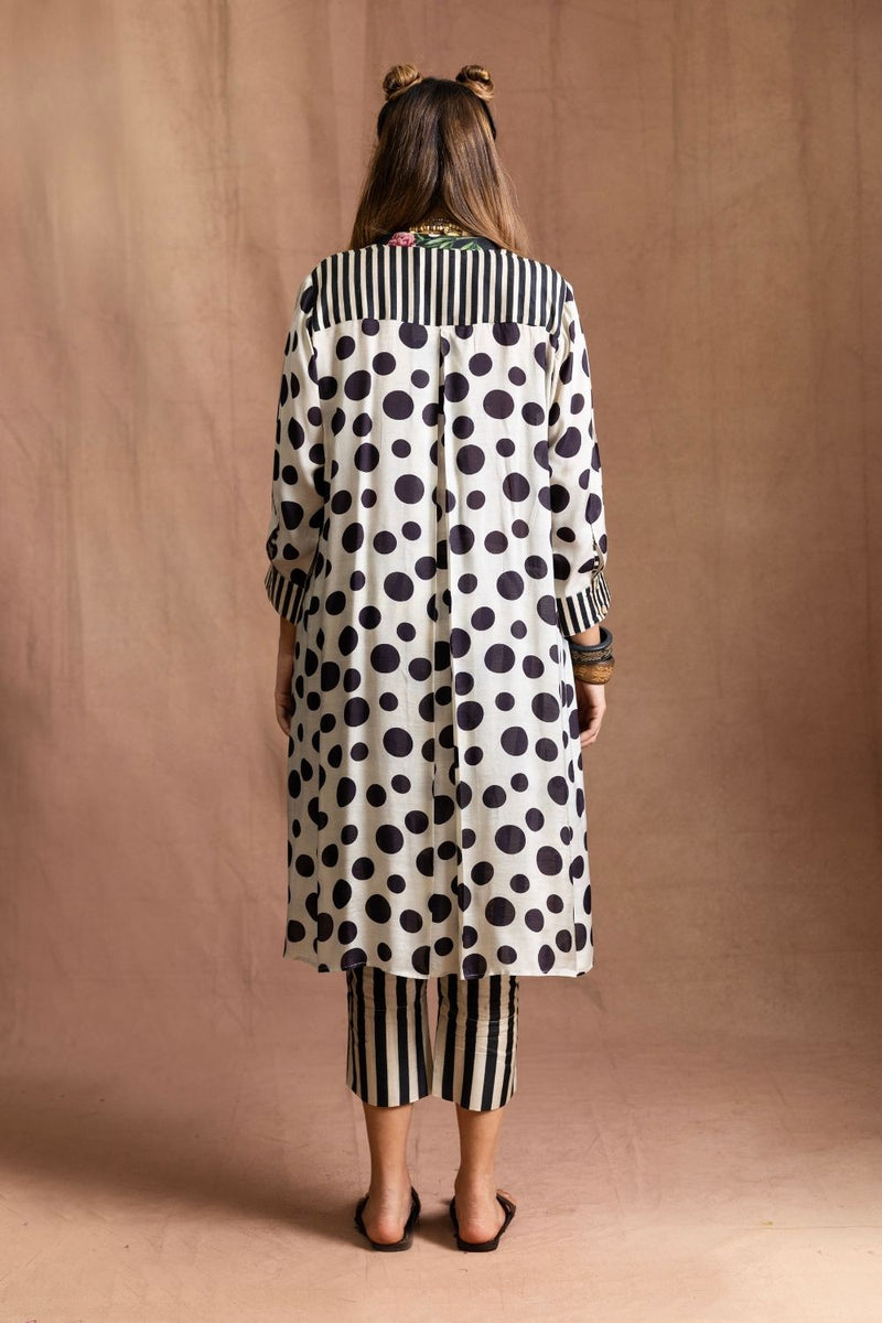 Overlap Set (Retro) Pure Muslin Kurta Set Sabo by Sabina — Canvas & Weaves Singapore