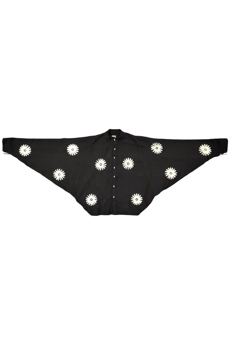 Unisex Gul Bat Shirt cotton by Ka-Sha in black color for women in Singapore