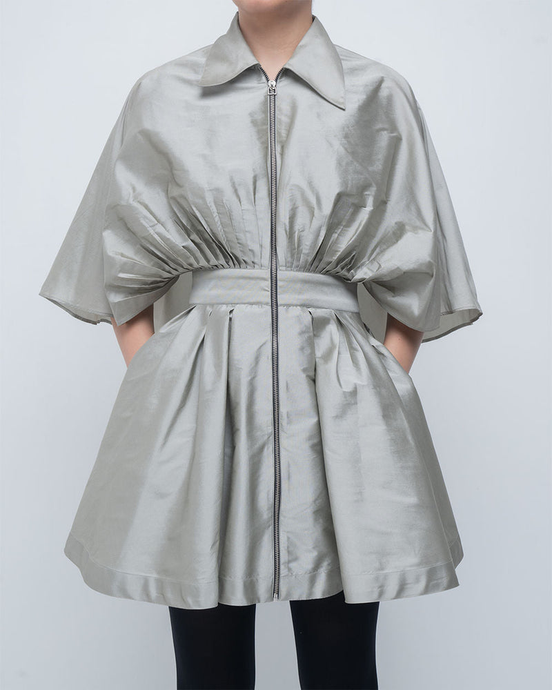 Lou Dress viscose by Leh Studios in silver for women in Singapore