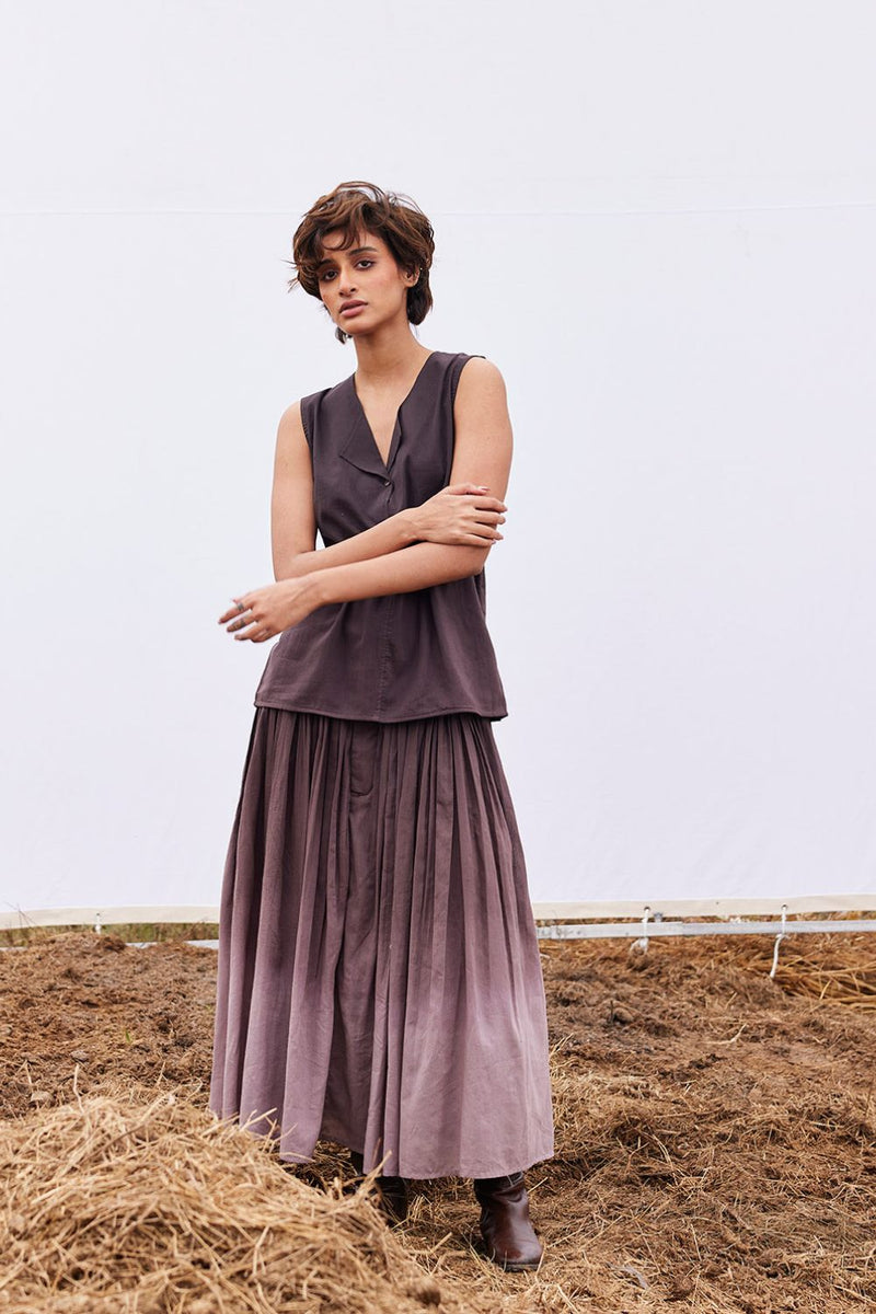 Plum co-ord set cotton by Khara Kapas for women in Singapore