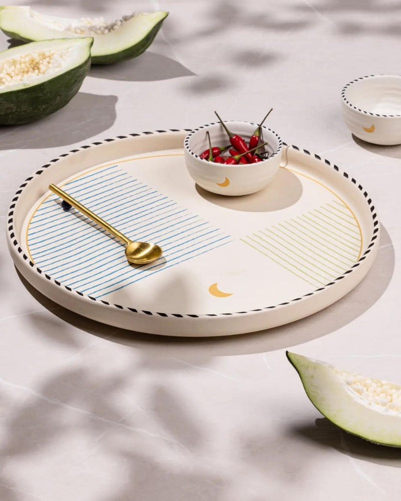 Mirissa Platter and Server Gift Set linen by Gado Living for in Singapore