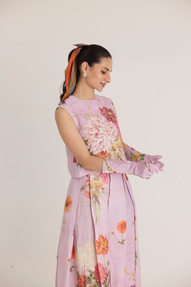 GIGGLE BERRY LINEN TOP & SKIRT SET linen by Yam for women in Singapore