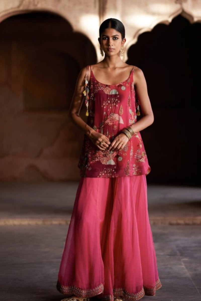 Nadira Magenta Sharara Set by Rajiramniq for women in Singapore