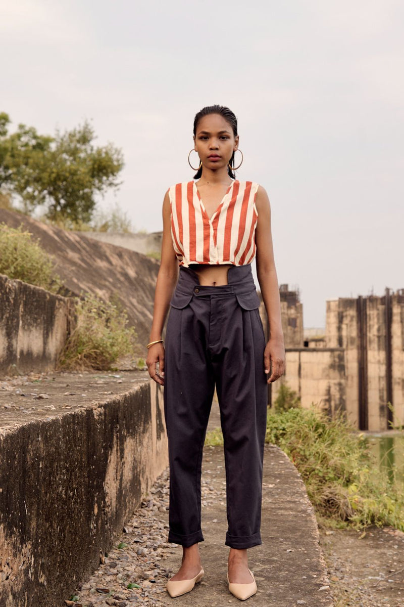 Caroline crop top cotton by Khara Kapas in red for women in Singapore