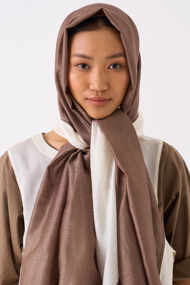 SIDE TIE OVERLAY TUNIC-OVERLAY : IVORY
TUNIC : CEDAR poplin by THREE for women in Singapore