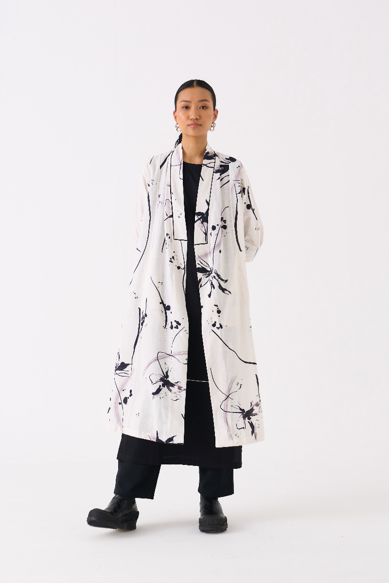 WRAP COLLAR OVERLAY CO-ORD
(SET OF 3)-BLACK poplin by THREE in black color for women in Singapore