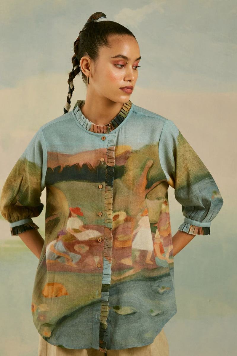 Peru Shirt - Spring linen Top & Tunics by CORD for women in Singapore