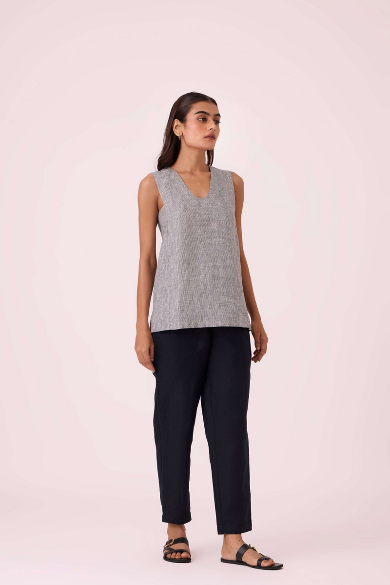 Andrei Black Pants cotton by The Summer House in white color for women in Singapore