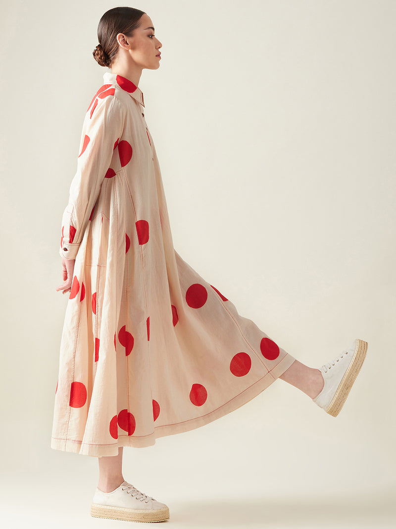 Polka Dress cotton Dresses by Aavidi for women in Singapore